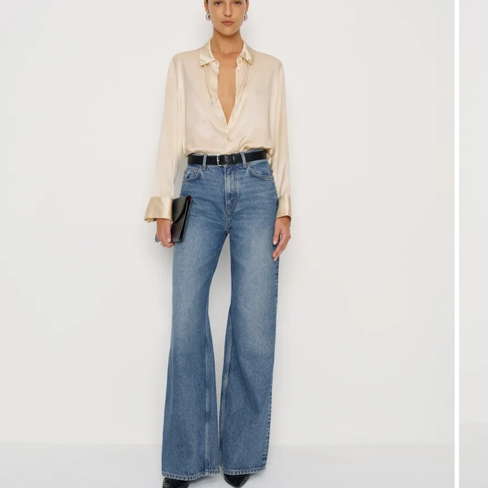 Reformation Cary high rise slouchy wide leg jeans